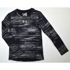 Girls ColdGear Long Sleeve T-Shirt Black Silver